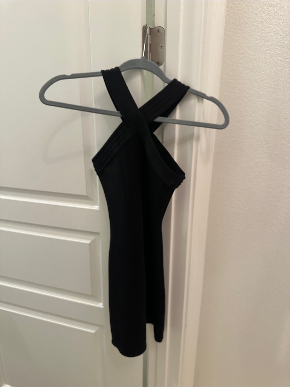 Zara Black Cross-Back Bodycon Dress